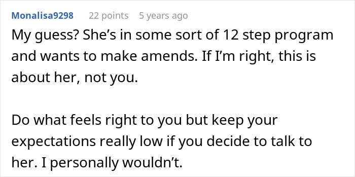 Screenshot of an online comment discussing a man left without closure after his fianc&eacute; disappears before the wedding.