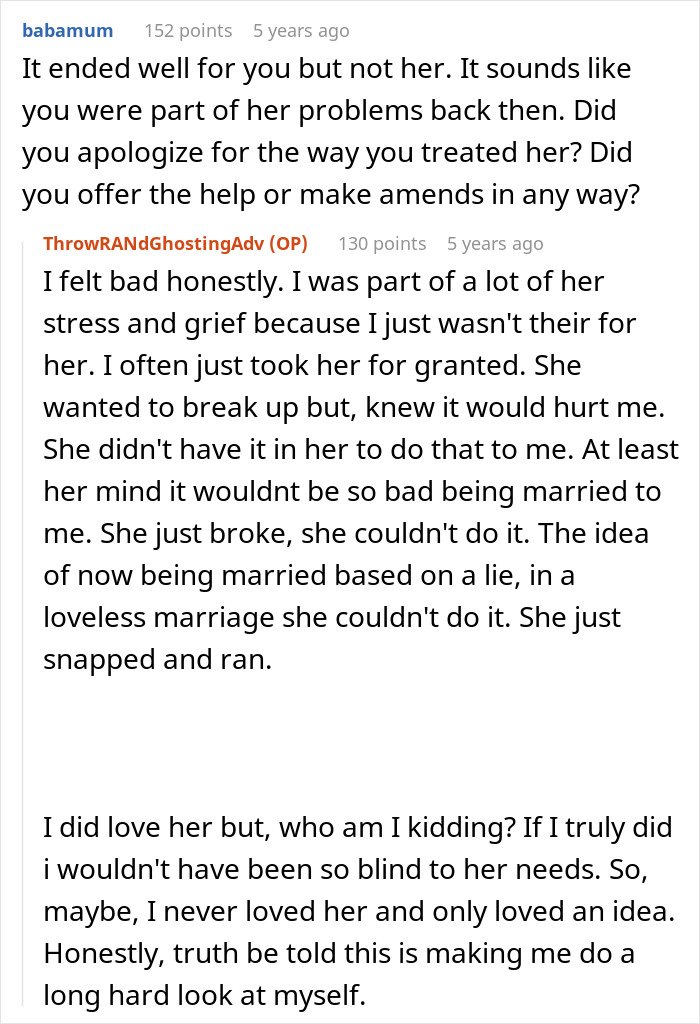 Reddit user reflects on fianc&eacute; disappearing before wedding and the emotional closure he never received.