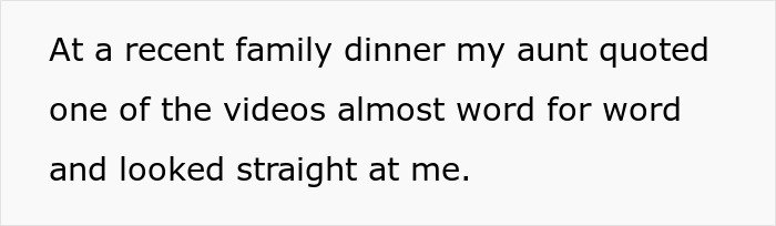 Woman angry her sister built TikTok fame by lying, causing family to believe false stories at dinner.