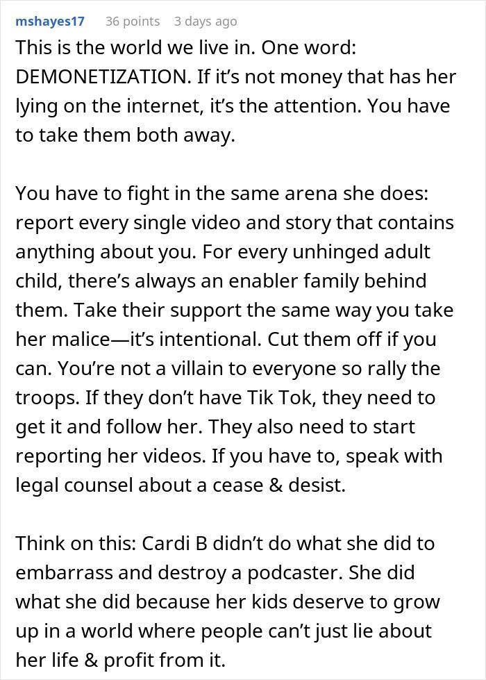 Woman angry as sister builds TikTok fame by lying about her, causing family to believe false stories online.