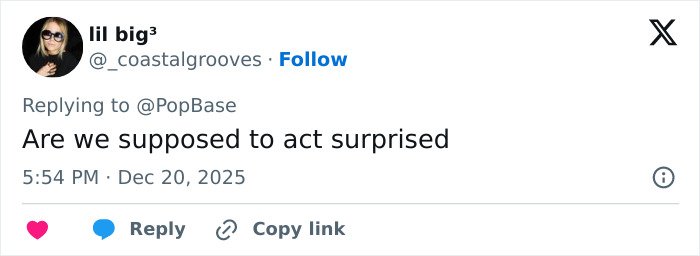 Screenshot of a Twitter reply questioning surprise about chilling toddler’s foot appearing beside Epstein in new files exposed.
