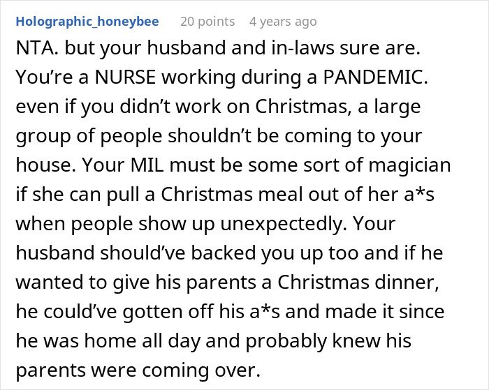 Woman reheats pizza leftovers for MIL who shows up unannounced at Christmas and faces harsh criticism from family members.