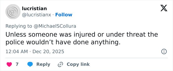 Screenshot of a social media comment discussing the halted 911 call during Nick Reiner’s explosive fight with his dad.