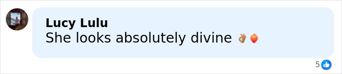 Comment praising Lily Allen's appearance in a continual divorce celebration post discussing her revenge era romance.