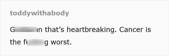Comment expressing sadness about George Clooney's heartfelt tribute after sister Ada passes away at 65, mentioning cancer's impact.