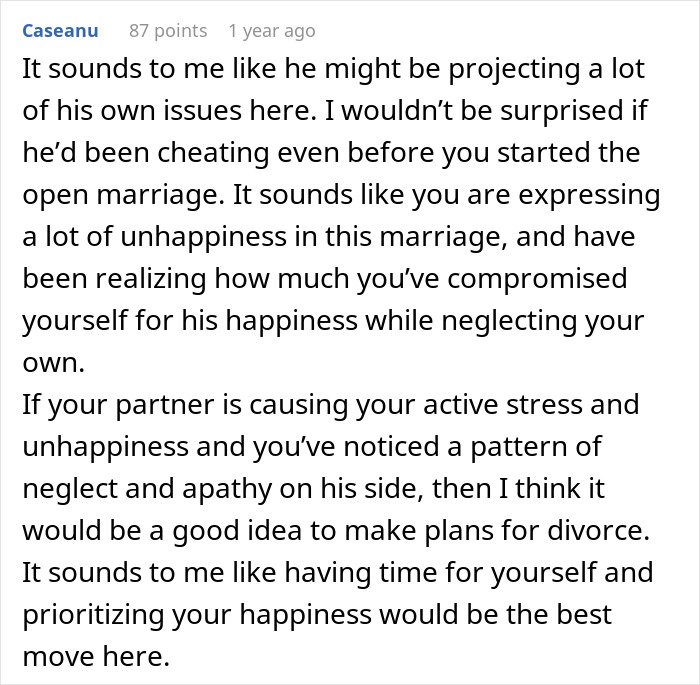 Man discusses challenges of open marriage, feeling insecure and overwhelmed while trying to handle relationship changes.
