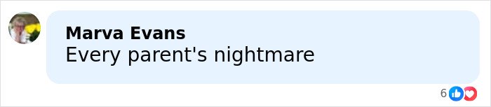 Comment by Marva Evans reading Every parent's nightmare, on a social media post about a Trans Muslim woman’s fate after skipping sentencing.