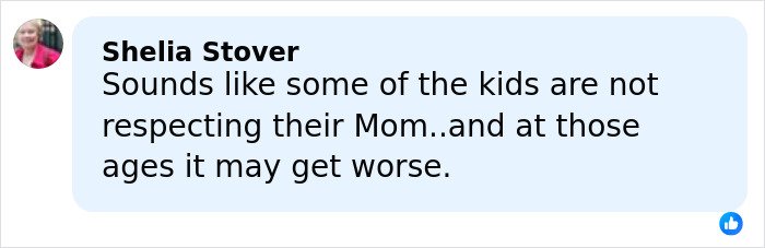 Comment stating some kids are not respecting their mom, suggesting Kim Kardashian&rsquo;s Christmas card failure reflects kids&rsquo; home life concerns.