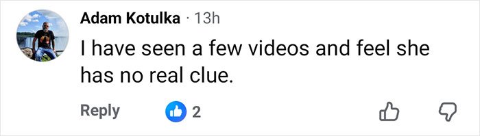 Comment by Adam Kotulka expressing doubt about a 21-year-old pizza maker’s skills after viral videos.