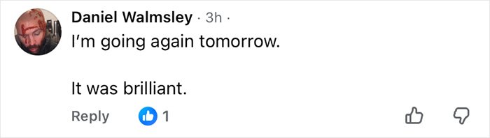 Comment by Daniel Walmsley praising the Wizard Of Oz performance despite audience outrage and walkouts.