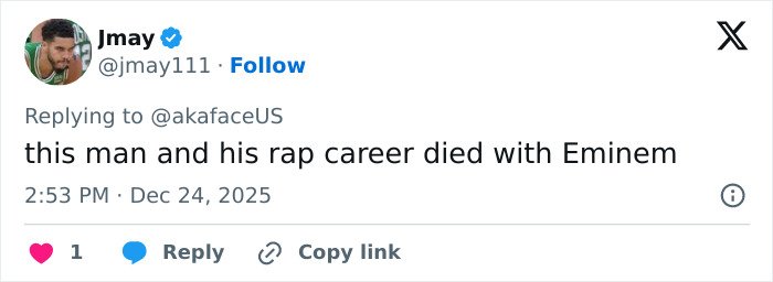 Screenshot of a social media post commenting on Machine Gun Kelly's boy band dancing going viral with negative reactions.