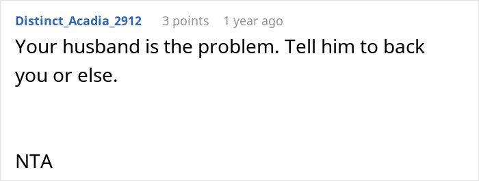 Screenshot of an online comment discussing a mother-in-law wearing a white dress at her son's wedding and bride’s reaction.