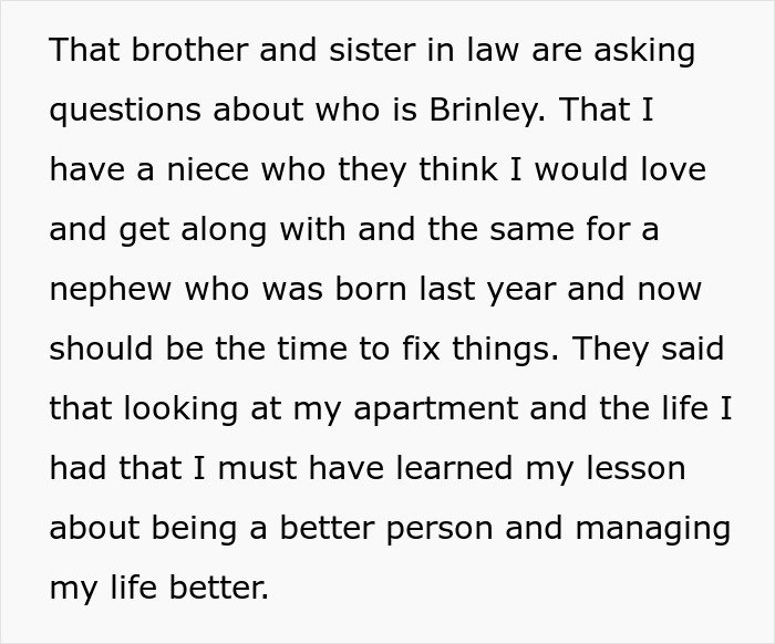 Text excerpt about family reconnecting and addressing past issues with a disowned guy seeking to fix things and improve life.