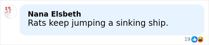 A social media comment discussing the ongoing departures of publicists from Meghan Markle and Prince Harry’s team.