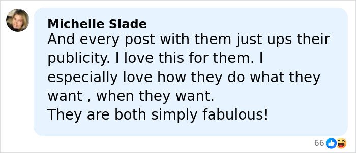 Comment from Michelle Slade praising Meghan Markle and Prince Harry's publicity strategy amid publicist turnover.