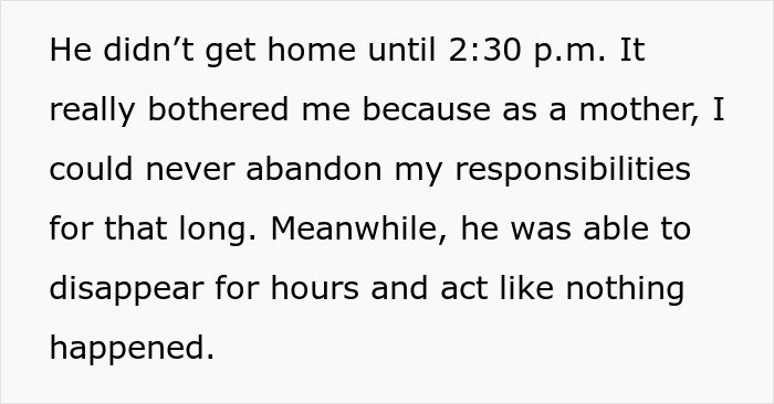 Text showing a woman rethinking her relationship after her boyfriend ditches her and newborn to party for over 18 hours.