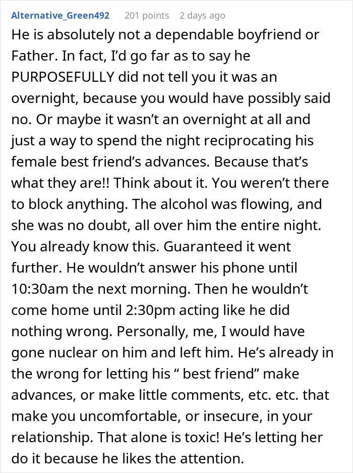 Woman rethinks her relationship after boyfriend ditches her and newborn to party nonstop for over 18 hours