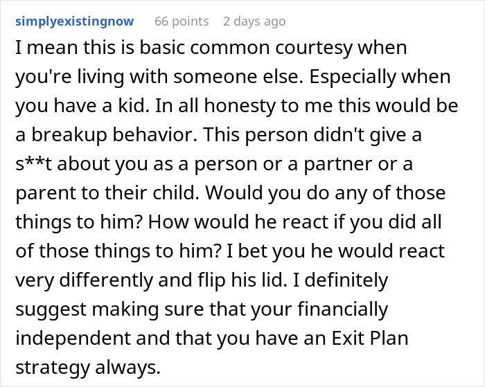 Alt text: Woman rethinks her relationship after boyfriend abandons family duties and parties for over 18 hours.