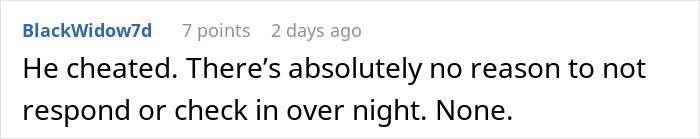 Screenshot of a forum comment discussing a woman rethinking her relationship after her boyfriend ditches her with a newborn.