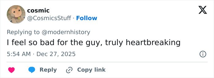 Screenshot of a Twitter reply expressing sympathy about former child actor Tylor Chase’s recent troubles.