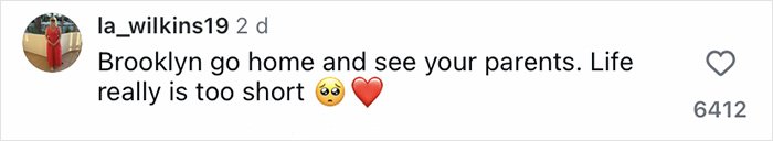 Comment on Instagram post mentioning Brooklyn’s wife Nicola Peltz and Victoria exchanging subtle jabs in Christmas posts.