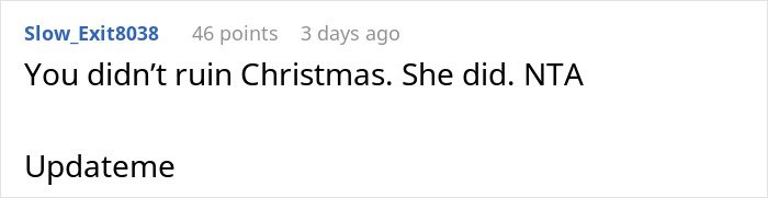 Screenshot of a Reddit comment discussing a woman hospitalized after her family’s intervention over obsession with brother.