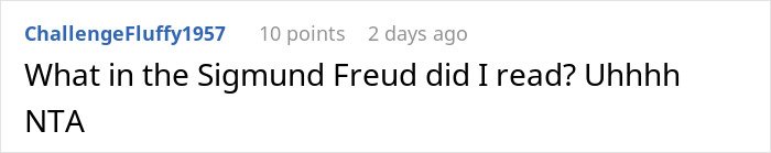 Comment discussing confusion and disbelief over a story about a woman hospitalized after family intervention.