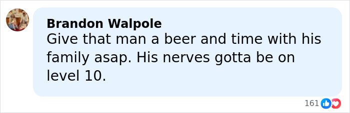 Comment by Brandon Walpole praising a heroic Texas dad for rescuing his kidnapped daughter by tracking her phone.