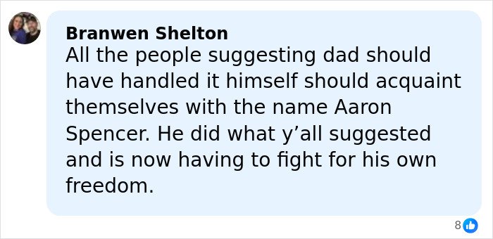 Comment on social media post describing heroic Texas dad tracking kidnapped daughter’s phone to rescue her from woods on Christmas.