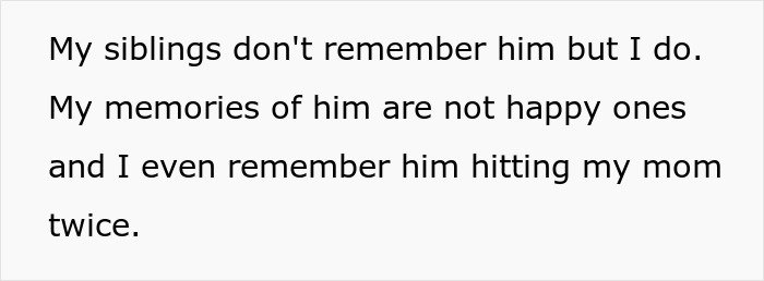 Text excerpt about siblings sharing unhappy memories, related to guy kicking siblings out after surprise planned.