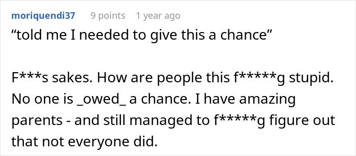 Screenshot of an online comment expressing frustration about siblings who shared the surprise they planned.