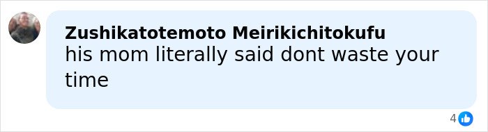 Comment from Zushikatotemoto Meirikichitokufu sharing a statement about not wasting time related to Tylor Chase’s hospitalization.