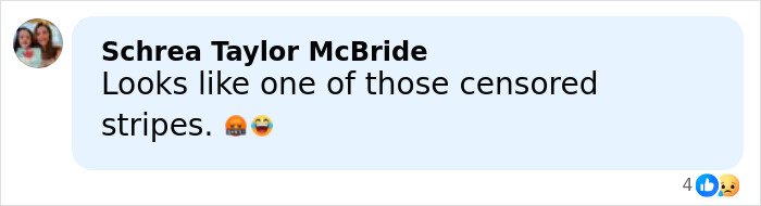 Comment by Schrea Taylor McBride joking about Brooks Nader hilariously trolled for wearing Santa belt as a shirt in Aspen.