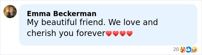 Alt text: Sorority girl tribute message with heartfelt condolences and love shown in a social media comment.