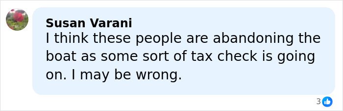 Comment from Susan Varani discussing reasons PR gurus cut ties with Prince Harry and Meghan Markle regarding tax check concerns.