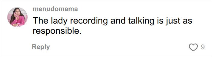 Comment reading The lady recording and talking is just as responsible in a social media conversation about a teen taught a harsh lesson by judge after pepper-spraying tourists on a boat.