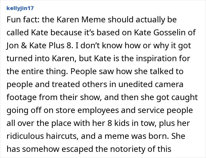 Text post explaining the Karen meme origins and new Gen Z names for rude millennial women discussed online.