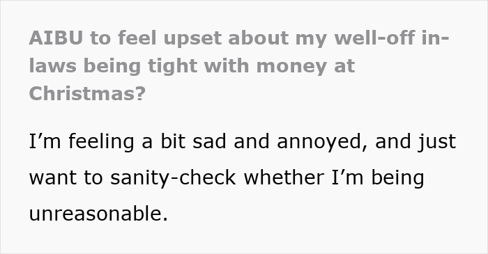 Text post expressing feeling upset about grandparents combining birthday and Christmas gift, and the mom feeling scammed.