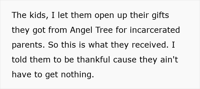 Mother films son’s reaction to Angel Tree gifts for incarcerated parents, sparking 2M views and many opinions.