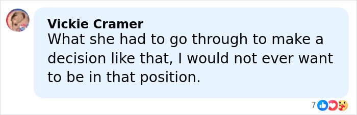 Facebook comment by Vickie Cramer expressing sympathy about a woman’s chilling 911 call after attacking her sleeping boyfriend.