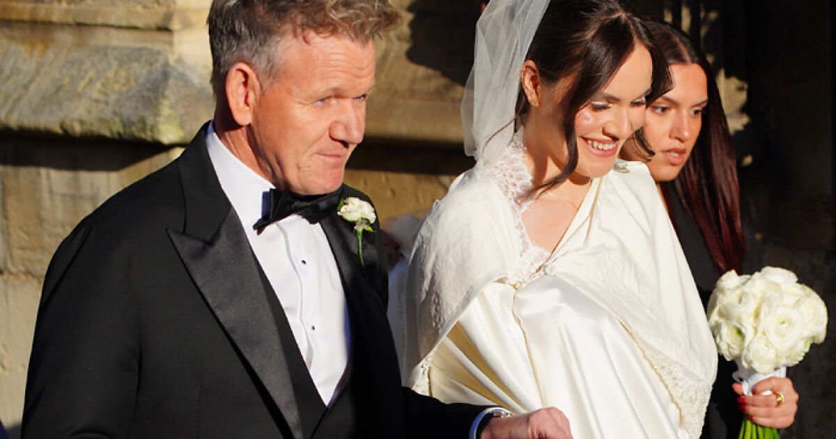 “A Satin Bed Sheet”: Gordon Ramsay’s Daughter Marries And Her Dress Sparks More Buzz Than The Wedding