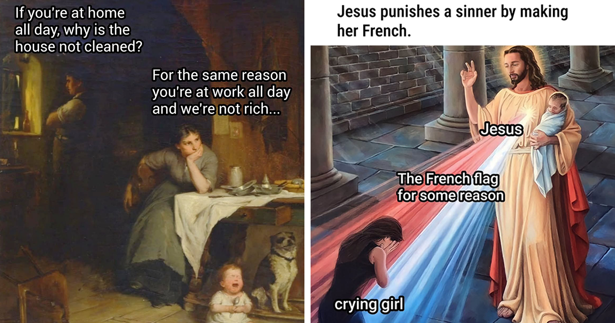 27 Memes From The Page That Combines Classical Art With Modern-Day Wit