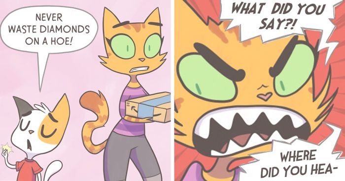 I Illustrate My Experience As A Mom Of Two Boys In 21 Comics With A Feline Twist (New Pics)