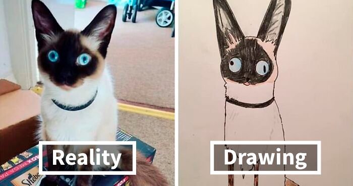 Man Who’s Never Drawn In His Life Does Crappy Pet Portraits For Charity And Raises Over £13.6k (29 New Pics)