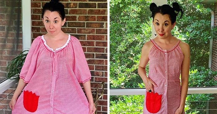 Woman Transforms Thrift-Store Clothes For $1 Into Elegant Outfits (30 New Pics)