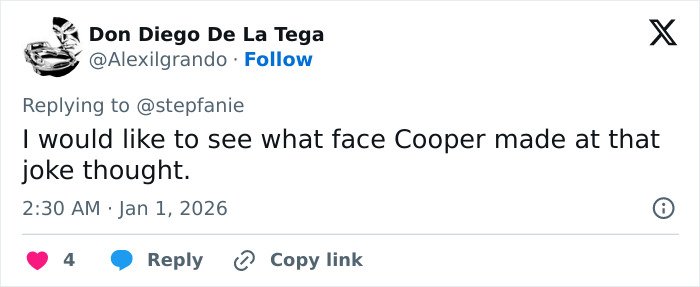 Screenshot of a tweet commenting on Amy Sedaris's transphobic jab during CNN's New Year's Eve broadcast.