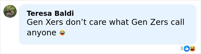 Screenshot of a social media comment discussing Gen Z opinions on the male Karen name debate.