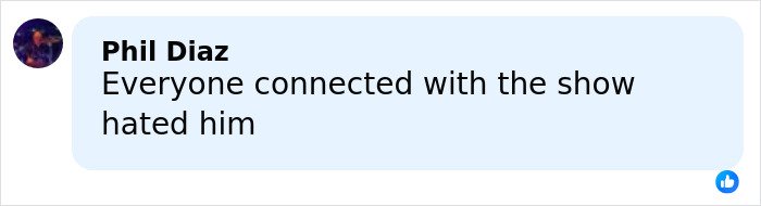 Comment by Phil Diaz on social media, stating everyone connected with the show hated him, related to Chevy Chase N-Word scandal.