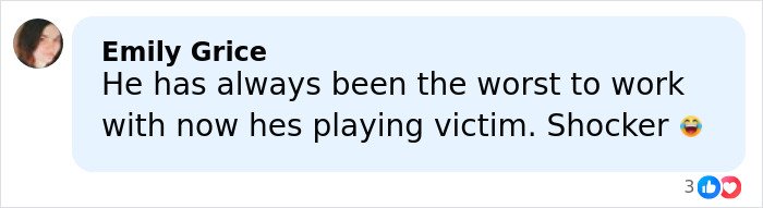 Comment by Emily Grice criticizing Chevy Chase amid N-Word scandal resurfacing and Community actress reacting to new documentary.