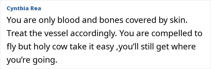 Text post by Cynthia Rea about self-care and taking it easy, related to Pink breaks silence after spending New Year’s Eve alone in hospital.
